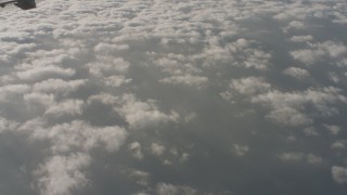 4K stock footage aerial video reverse view of the Pacific Ocean and wispy clouds in Southern California Aerial Stock Footage | WA001_010