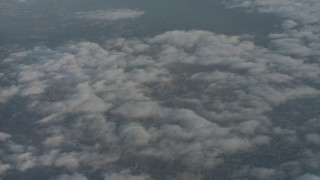 4K stock footage aerial video tilt to clouds over Ventura County, California Aerial Stock Footage | WA001_014