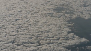 4K stock footage aerial video of a reverse view of cloud cover over Santa Clarita Valley, California Aerial Stock Footage | WA001_020