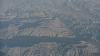 4K stock footage aerial video of a bird's eye view of the Sierra Pelona Mountain range in California Aerial Stock Footage | WA001_023