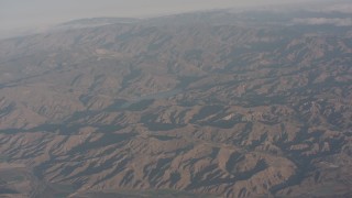 WA002_007 - 4K stock footage aerial video approach Lake Piru in Los Padres National Forest, California