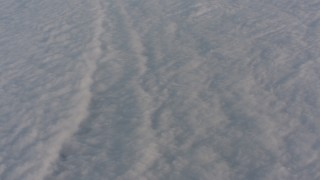 WA002_028 - 4K stock footage aerial video of a bird's eye view of a thick layer of clouds over the Central Valley in California