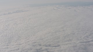 4K stock footage aerial video of a reverse view of clouds over Northern California Aerial Stock Footage | WA002_071