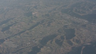 4K stock footage aerial video of suburban neighborhoods in Agoura Hills, California Aerial Stock Footage | WA003_008