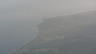 4K stock footage aerial video of a view of Malibu on the coast and the Pacific Ocean, California Aerial Stock Footage | WA003_012