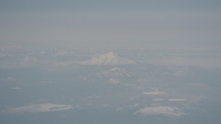 4K stock footage aerial video of snowy Mount Shasta, Modoc County, California Aerial Stock Footage | WA004_011