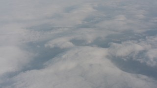 WA004_025 - 4K stock footage aerial video of cloud cover over Lake County, Oregon