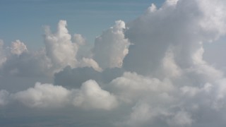 4K stock footage aerial video of large cloud formations over Ohio Aerial Stock Footage | WA005_070