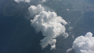 WA005_086 - 4K stock footage aerial video of a bird's eye view of a cloud above West Virginia mountains