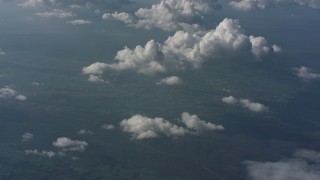 WA005_097 - 4K stock footage aerial video tilt from cloud to the mountains below in West Virginia