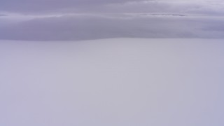 4K stock footage aerial video of dense cloud cover in Northern California Aerial Stock Footage | WAAF07_C008_0119HV