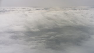 4K stock footage aerial video of flying over a layer of clouds above Northern California Aerial Stock Footage | WAAF07_C069_0119TV