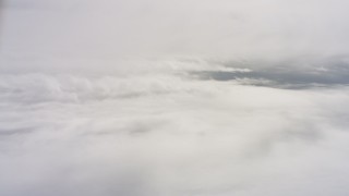 4K stock footage aerial video of layers of cloud cover above Northern California Aerial Stock Footage | WAAF07_C073_0119US