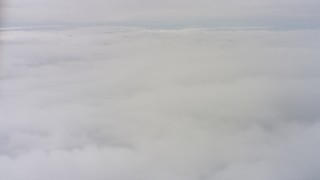 4K stock footage aerial video of a dense layer of clouds over Northern California Aerial Stock Footage | WAAF07_C079_0119HX